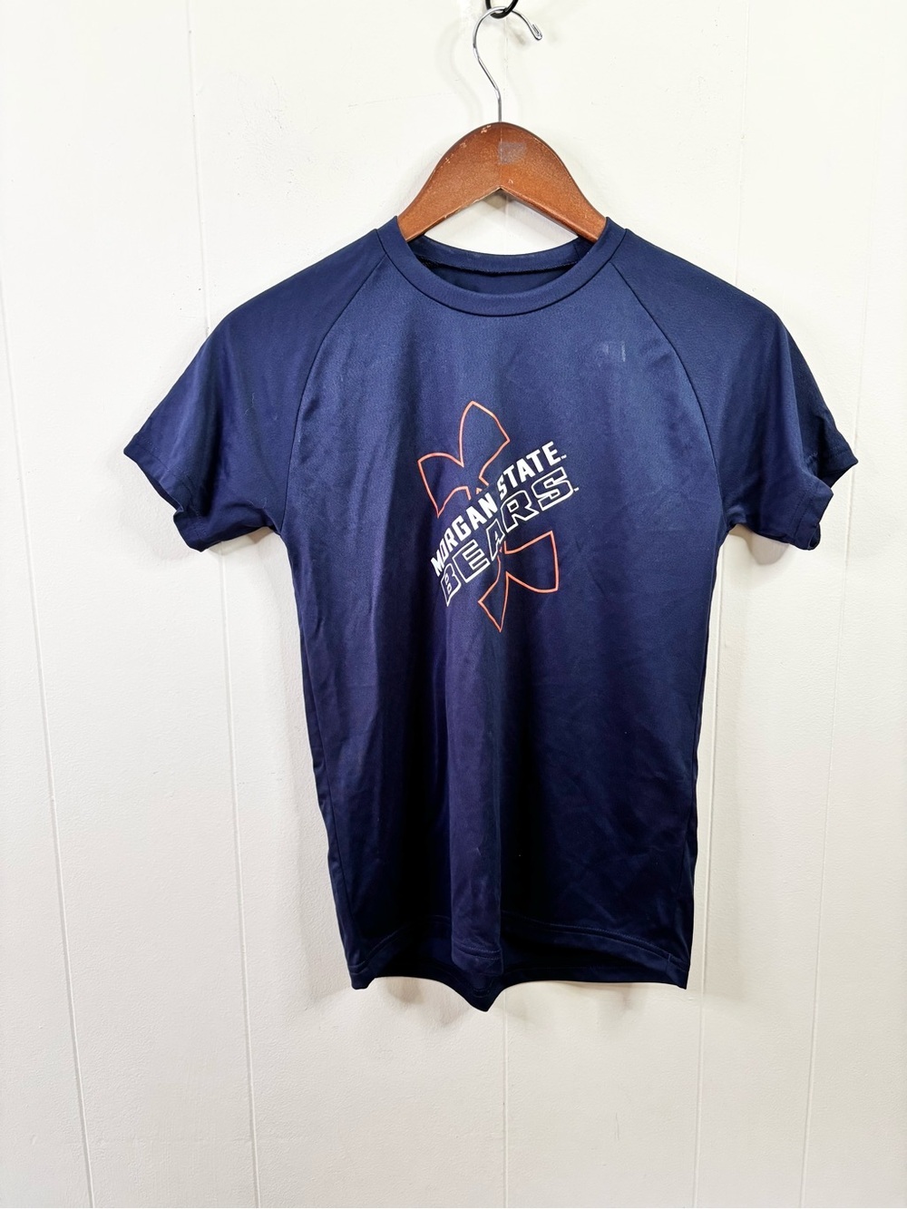 Under Armour blue unisex youth Morgan state college t shirt loose fit size M new